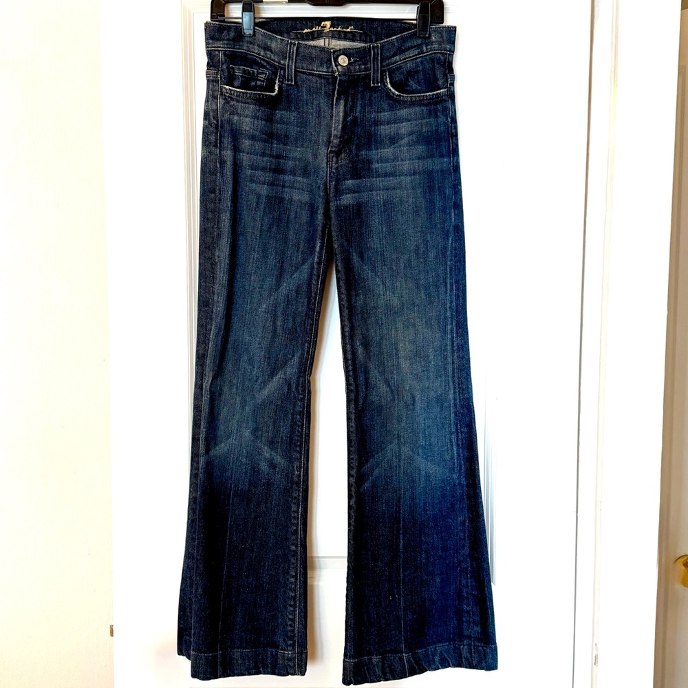 Citizens Of Humanity Blue Flare Wide Leg Denim